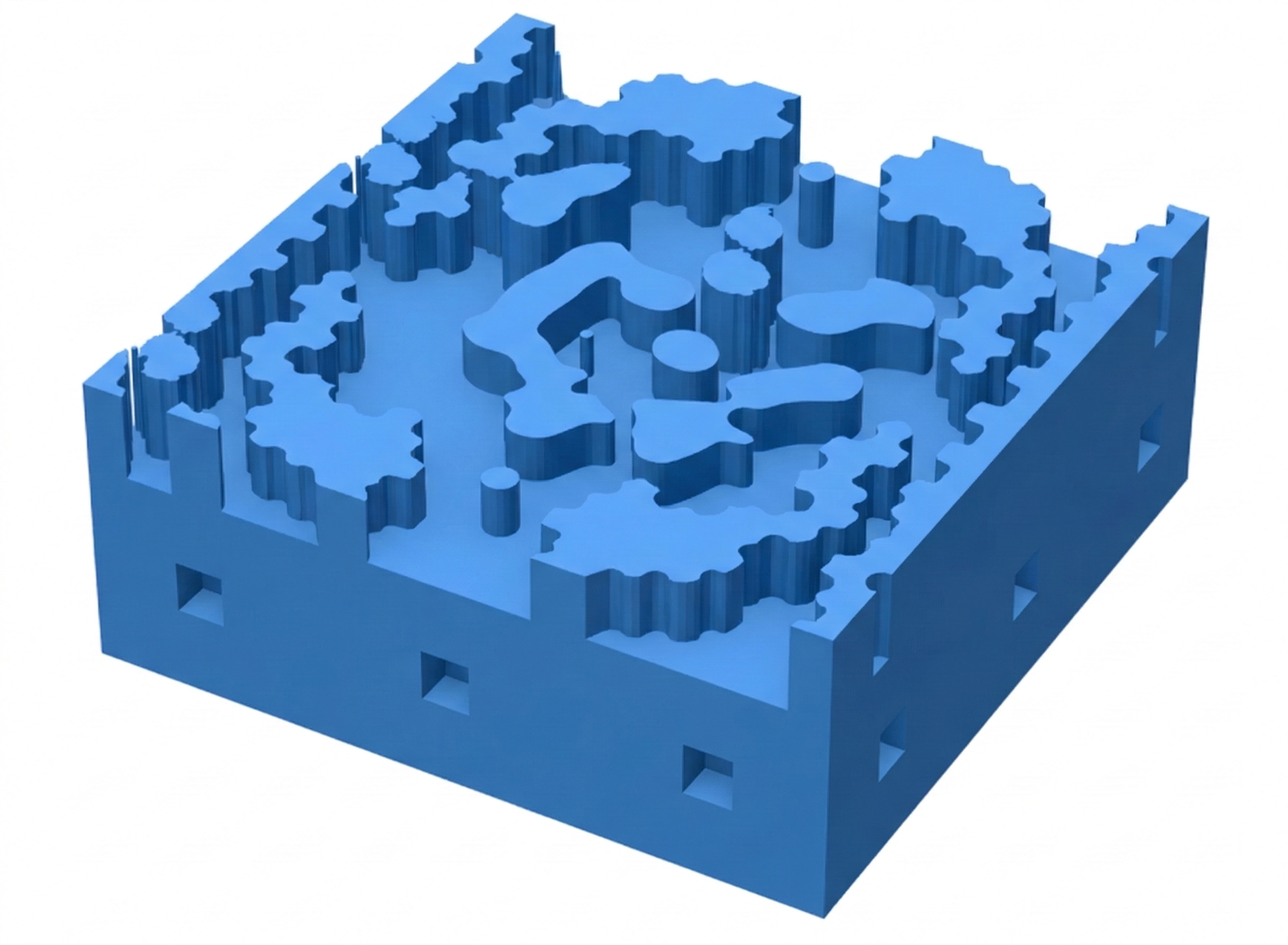 Adjoint optimization of a diffractive beam splitter